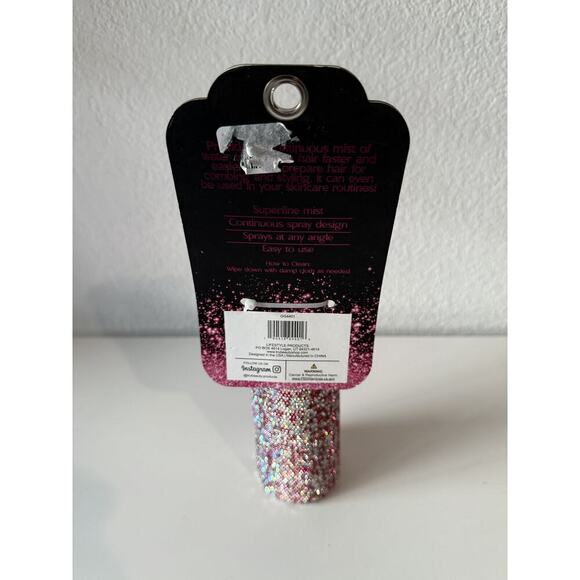 Glitz & Glam Makeup Mist Spray Rhinestone Hot Pink + Hot Pink Sleep Mask - Picture 4 of 4